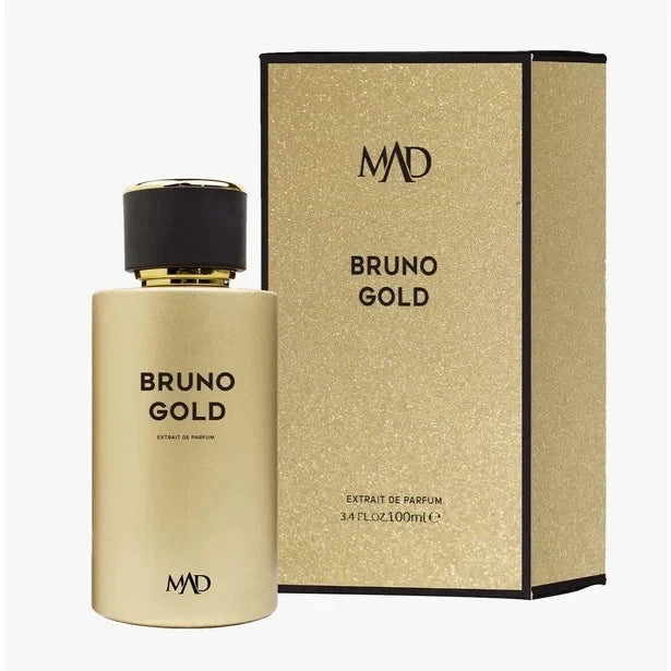 Mad Perfume Bruno Gold – A Luxurious Fusion of Fruitiness and Elegance Unisex