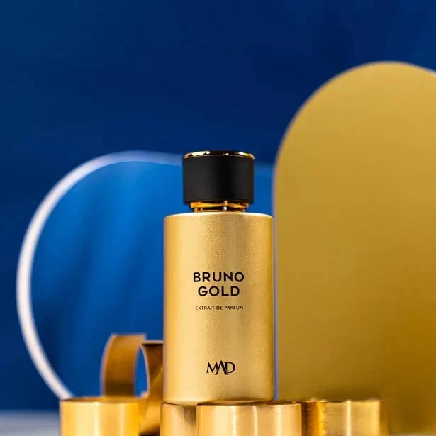 Mad Perfume Bruno Gold – A Luxurious Fusion of Fruitiness and Elegance Unisex