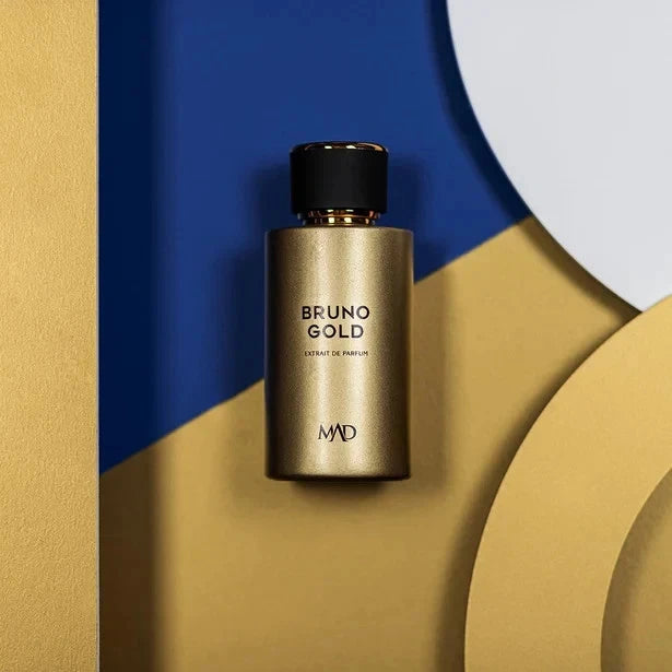 Mad Perfume Bruno Gold – A Luxurious Fusion of Fruitiness and Elegance Unisex