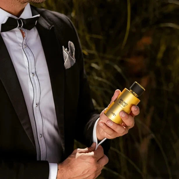Mad Perfume Bruno Gold – A Luxurious Fusion of Fruitiness and Elegance Unisex