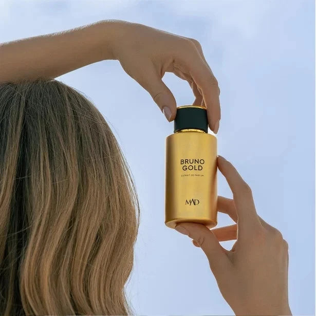 Mad Perfume Bruno Gold – A Luxurious Fusion of Fruitiness and Elegance Unisex